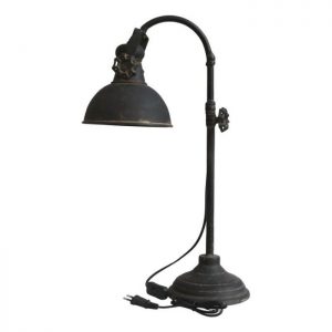 lampara de mesa negra antigua