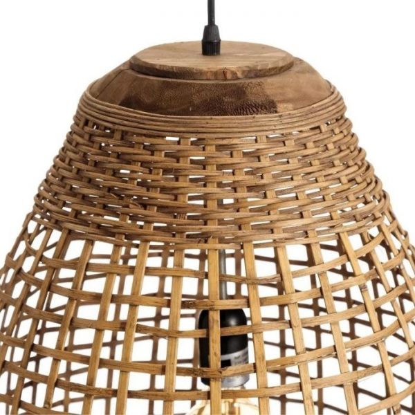 lampara techo bambu natural
